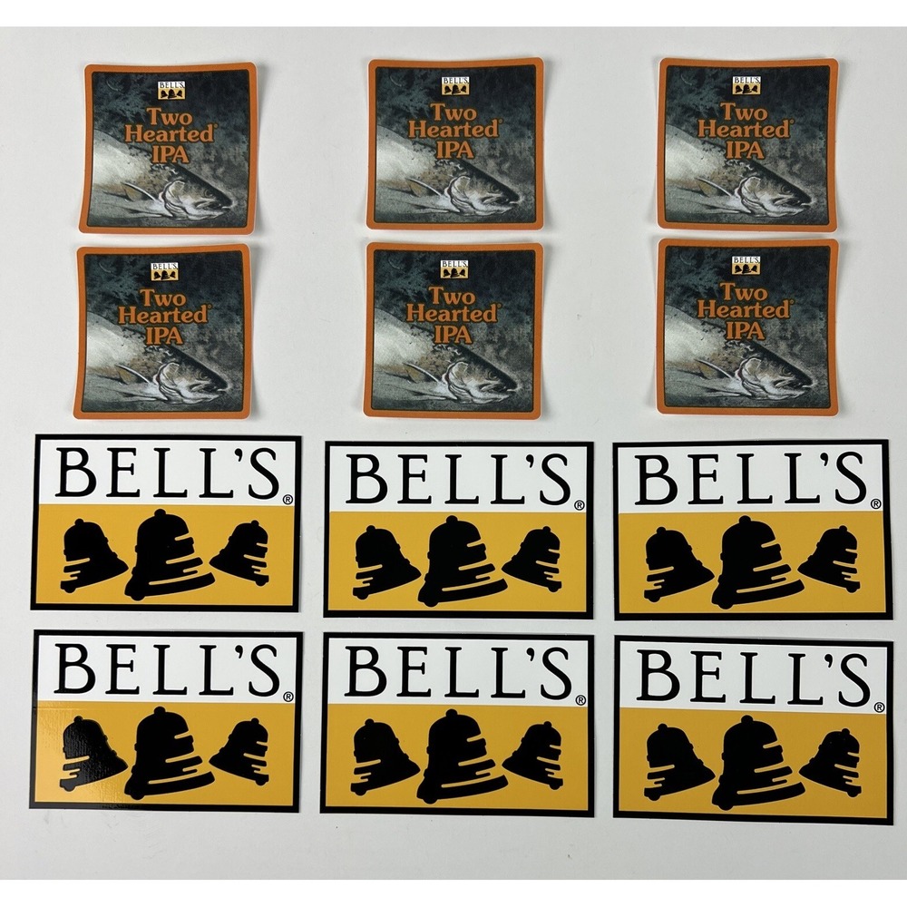 Lot of 12 Beer Stickers Decals Bell's Brewery Kalamazoo Michigan Hearted IPA A67